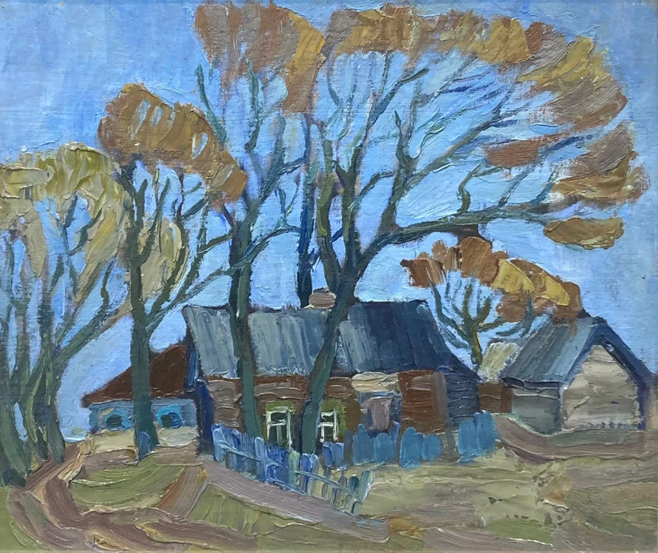 Смирнов Альфред Михайлович, «Ранняя осень», картон, масло, 48,8 × 59 см