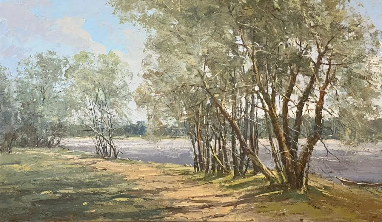Никитин Сергей Борисович, «Солнечная аллея», холст, масло, 60 × 100 см