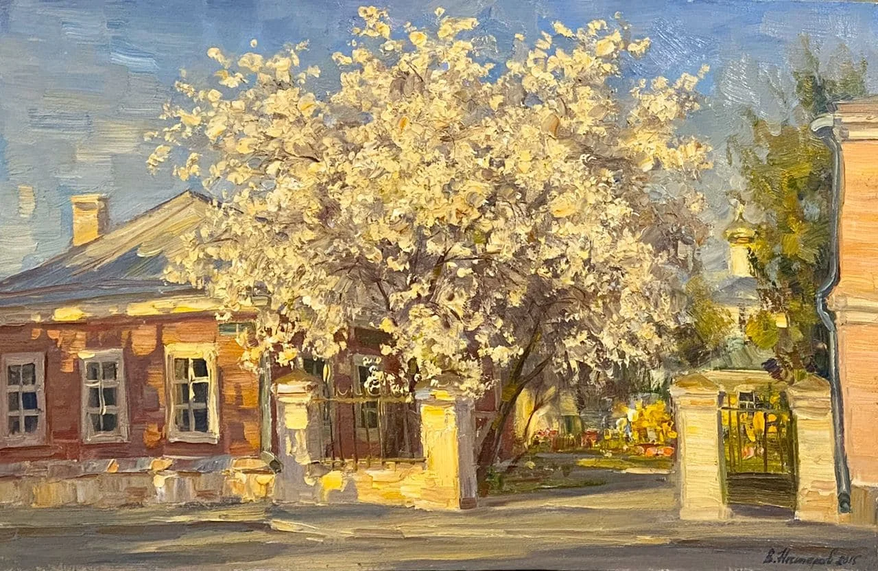 Нестеров Василий Евгеньевич, «Весна в Замоскворечье», холст, масло, 40 × 60 см