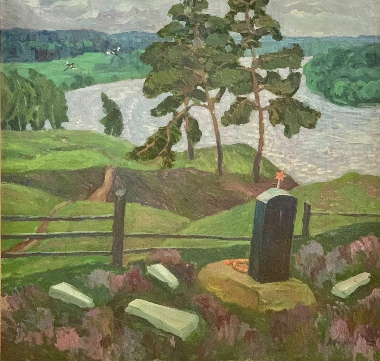 Федянов Виктор Фёдорович, «Памяти друга», холст, масло, 66 × 68 см