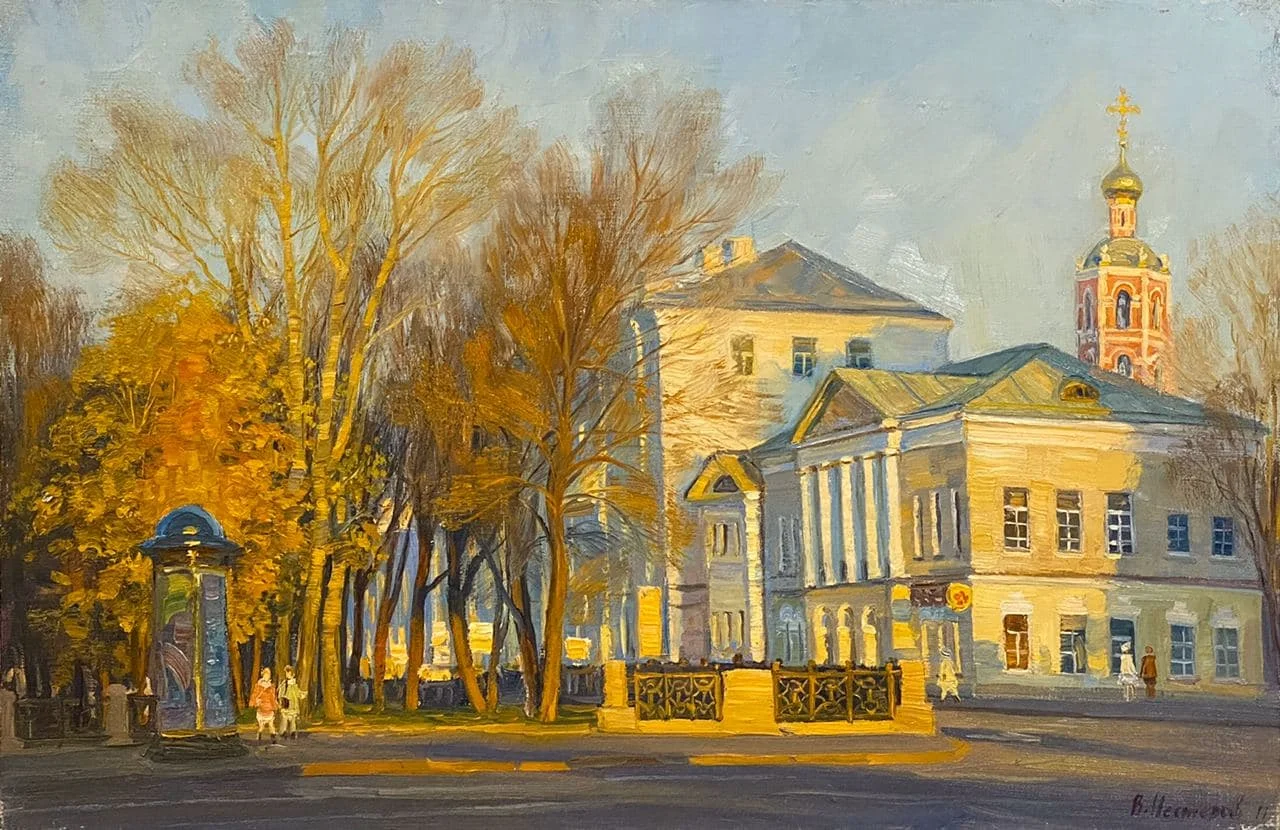 Нестеров Василий Евгеньевич, «Пушкинская площадь», холст, масло, 60 × 40 см