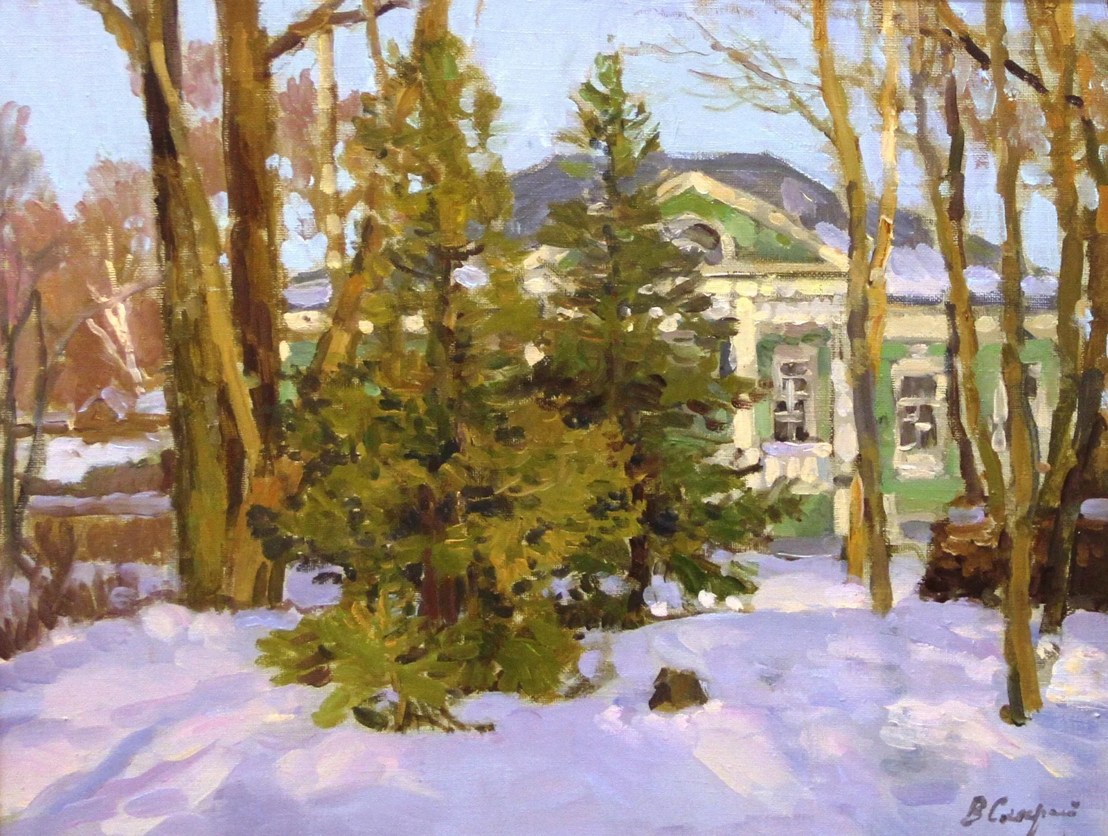 Секрет Валерий Михайлович, «Парк. Усадьба», холст, масло, 40 × 50 см