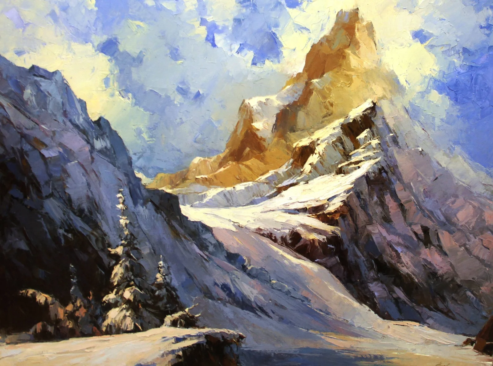 Никитин Сергей Борисович, «Горы», холст, масло, 75 × 100 см