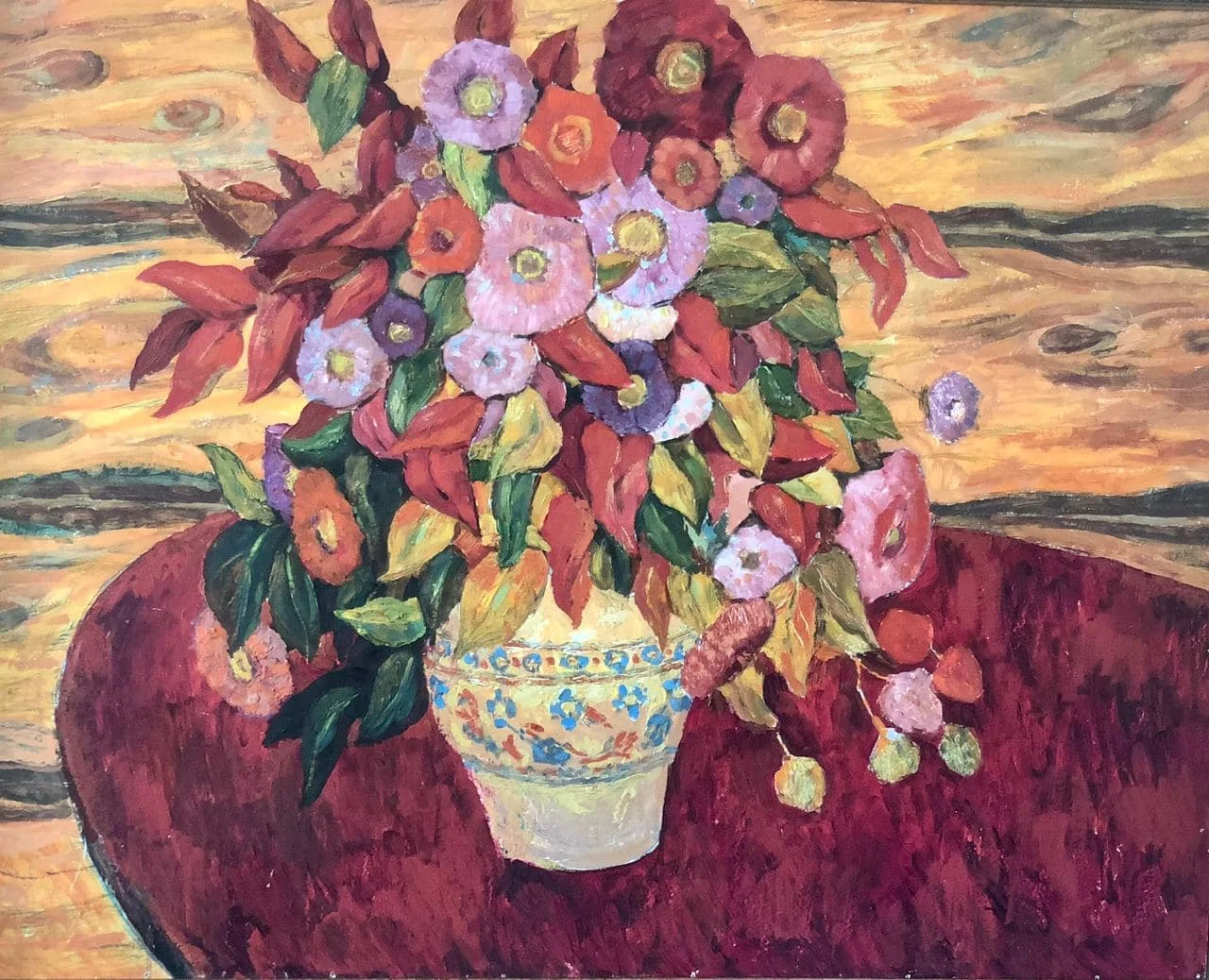 Юкин Владимир Яковлевич, «Осенний букет», картон, масло, 70 × 100 см