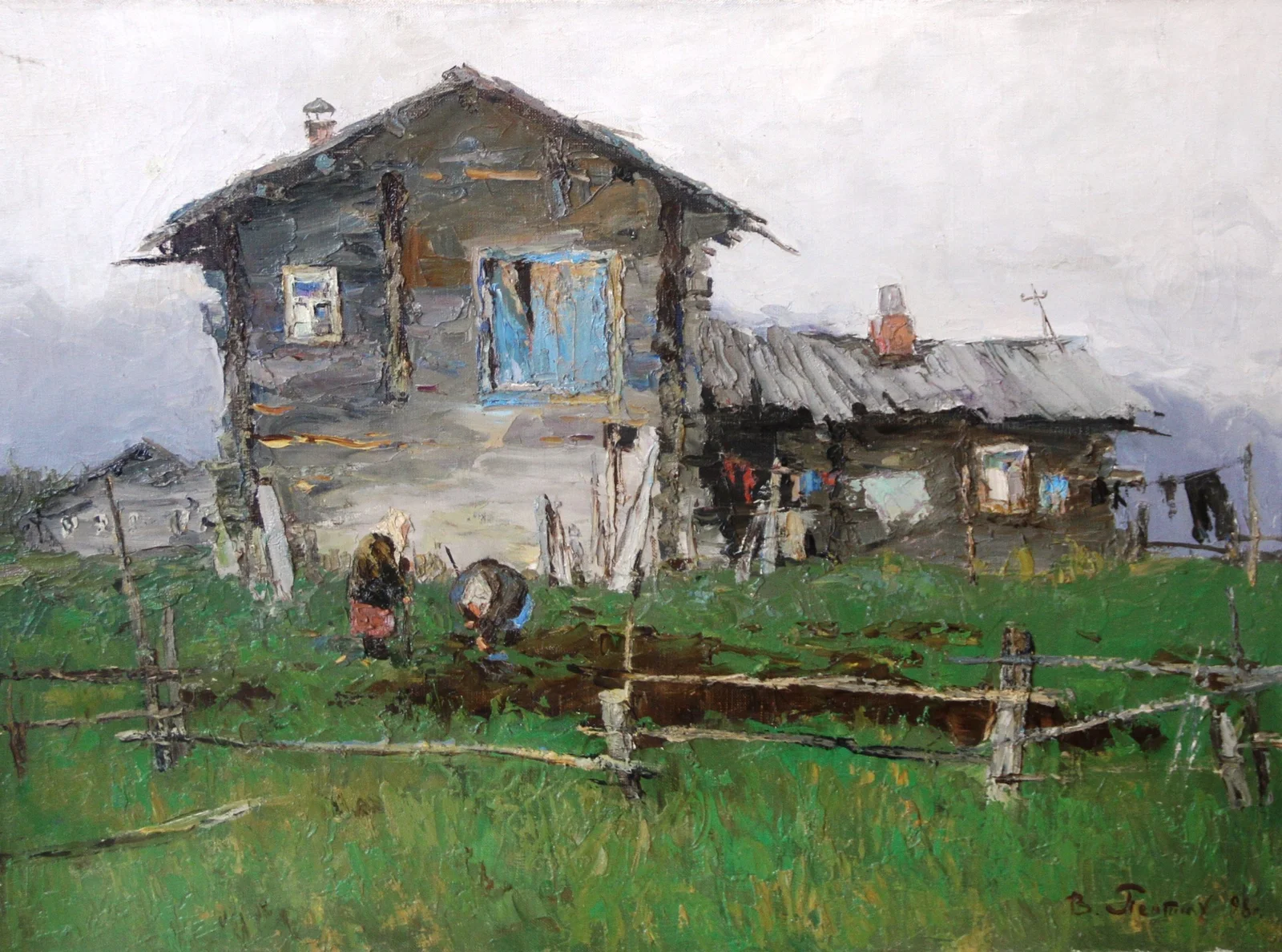 Пентюх Владимир Викторович, «У дома», холст, масло, 60 × 80 см