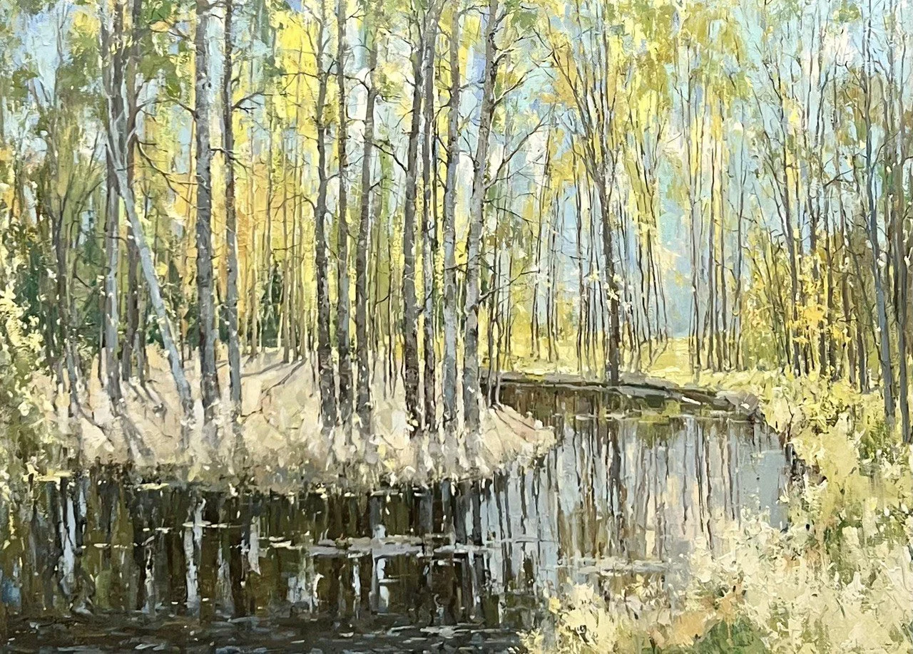 Никитин Сергей Борисович, «Майское солнце», холст, масло, 120 × 90 см