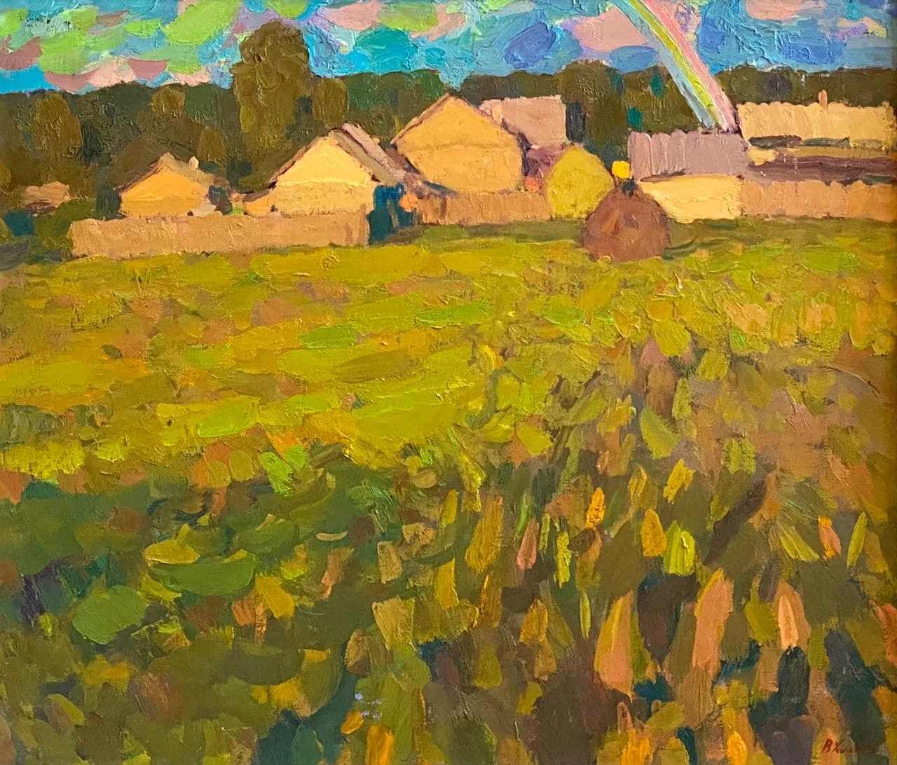 Хамков Владимир Иванович, «Конец августа», холст, масло, 52,5 × 60 см