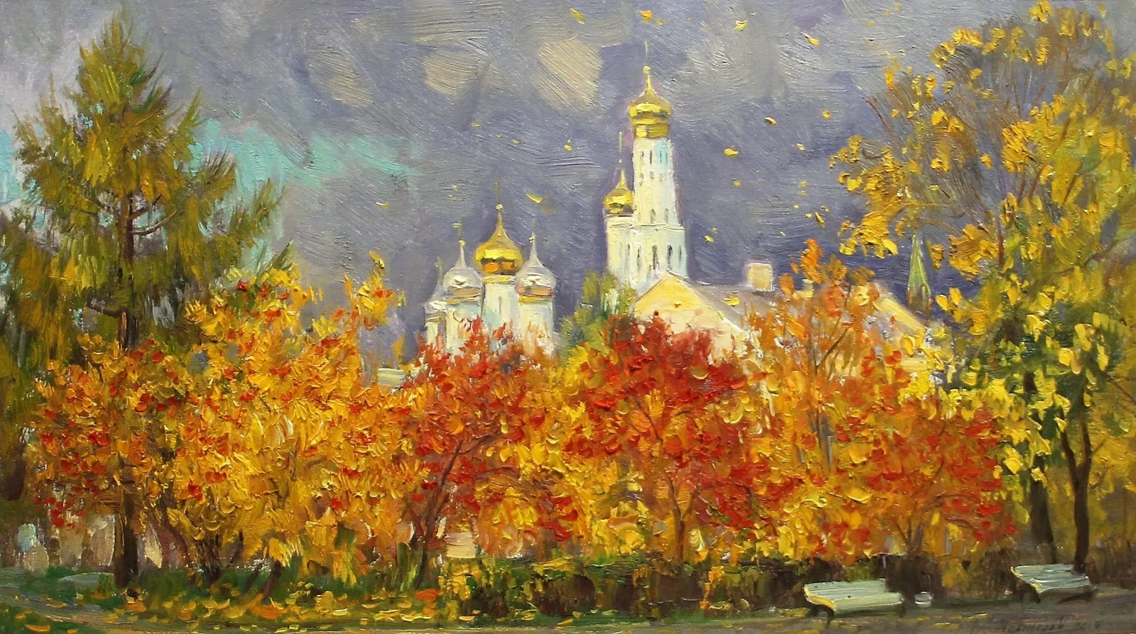 Нестеров Василий Евгеньевич, «Прощай великолепие Барханова площа», холст, масло, 40 × 70 см