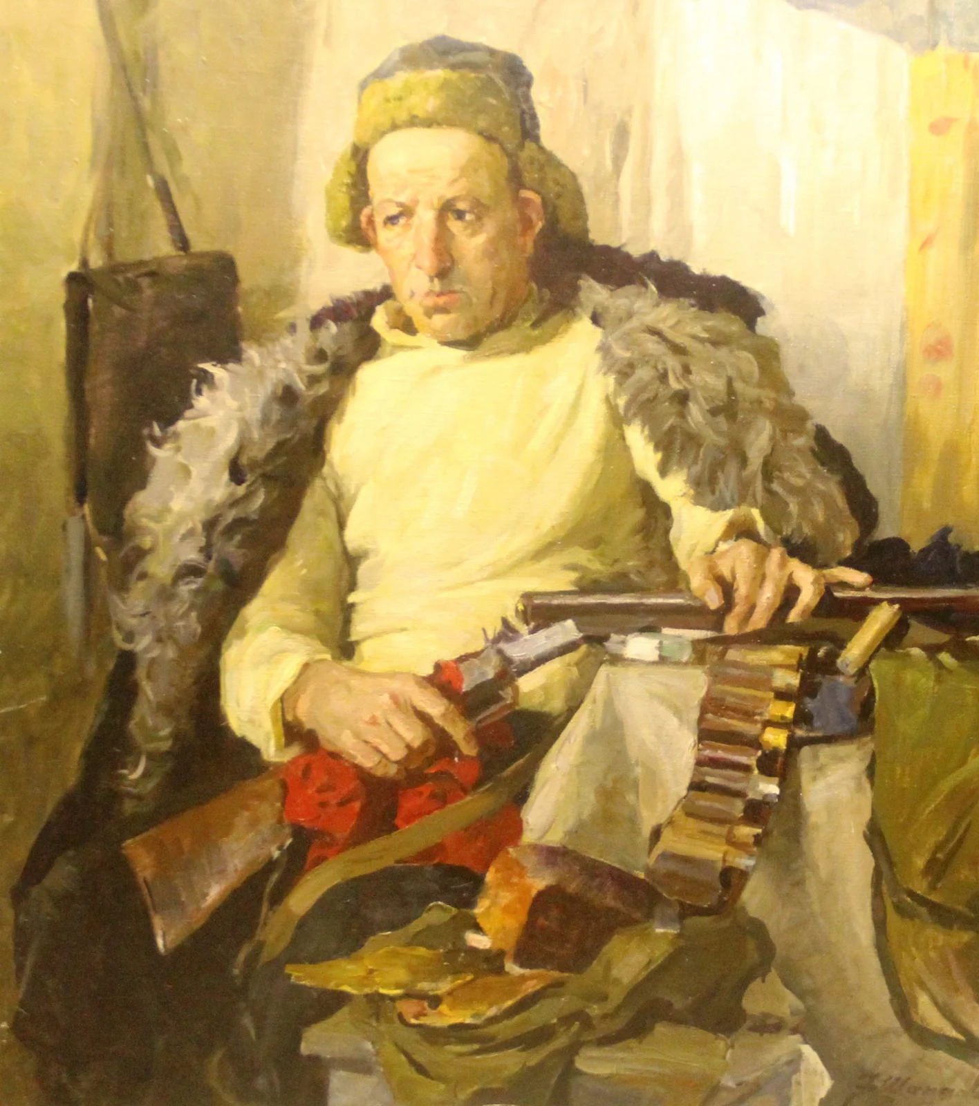 Шапаев Фёдор Васильевич, «Охотник», холст, масло, 97 × 86 см