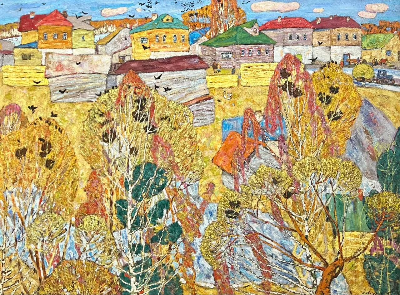 Кокурин Валерий Григорьевич, «Теплая весна», холст, масло, 91 × 120 см