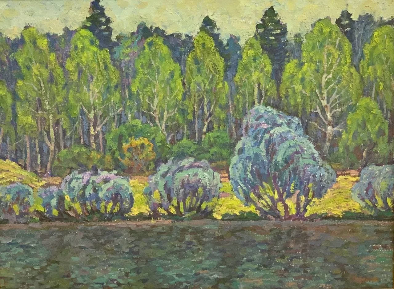 Федянов Виктор Фёдорович, «Поклонение воде», картон, масло, 57 × 80 см