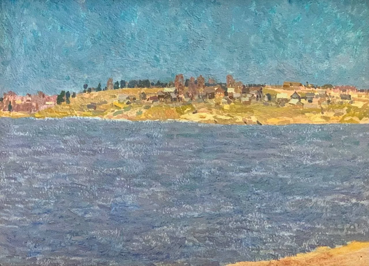 Егоров Валерий Сергеевич, «Берега», картон, масло, 50 × 69,5 см