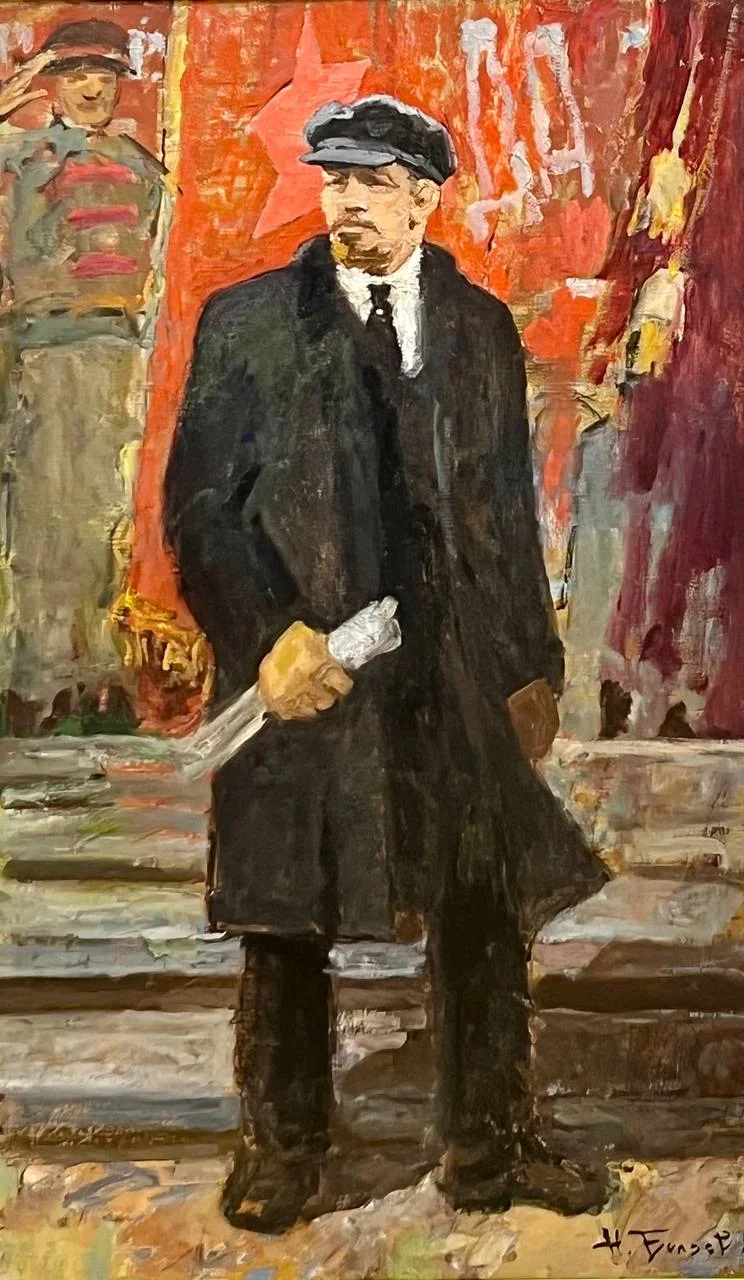 Беляев Николай Яковлевич, «В.И. Ленин на Красной площади», холст, масло, 100 × 60 см