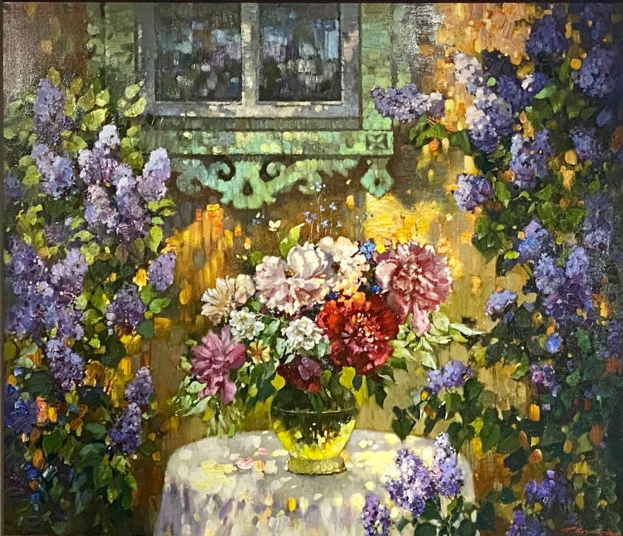 Кузина Татьяна Петровна, «Окно», холст, масло, 130 × 150 см