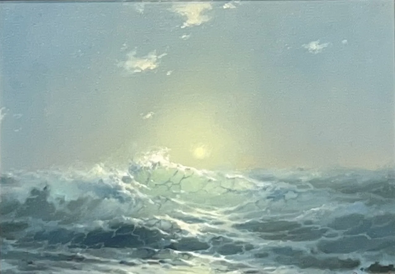 Дмитриев Георгий Руальдович, «Солнце и море», холст, масло, 25 × 35 см