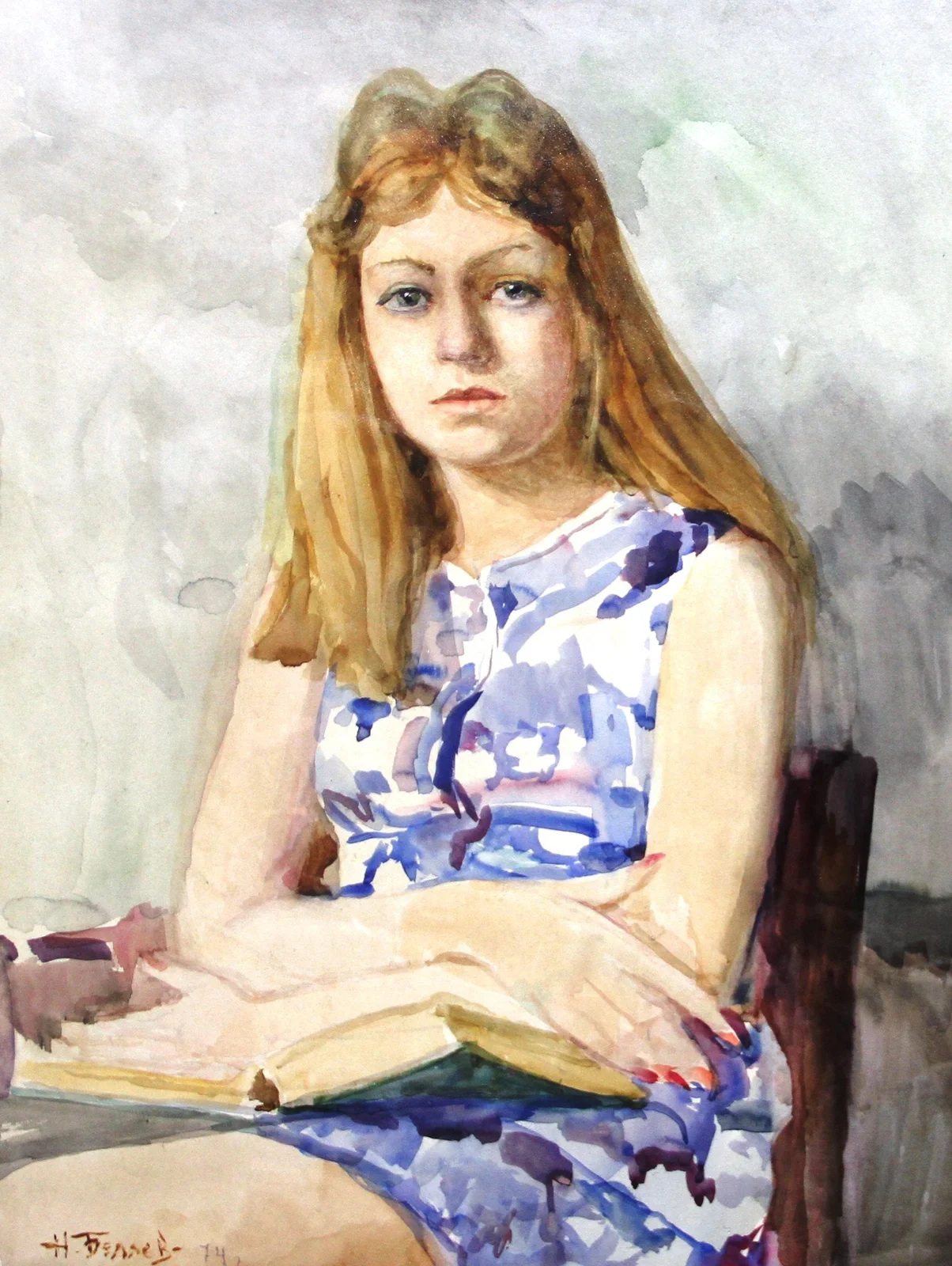 Беляев Николай Яковлевич, «Леночка из Москвы», бумага, акварель, 60 × 80 см