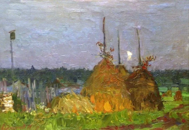 Вечер. Восходит луна — Абакумов Михаил Георгиевич