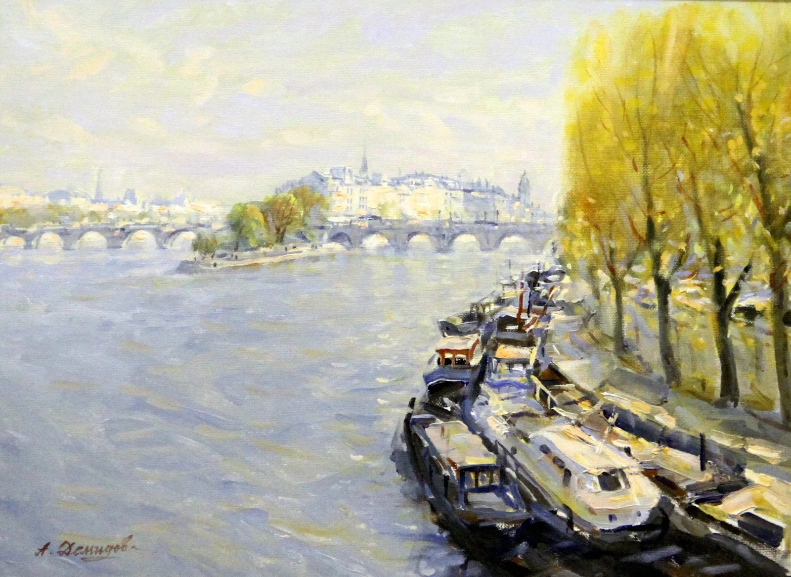 Демидов Александр Алексеевич, «Утро в Париже», картон, масло, 27 × 36,5 см