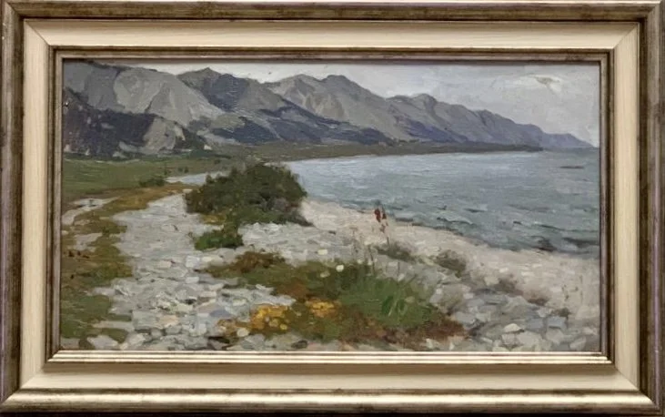 Попков Виктор Ефимович, «Ангара», картон, масло, 27 × 49 см — фото 2