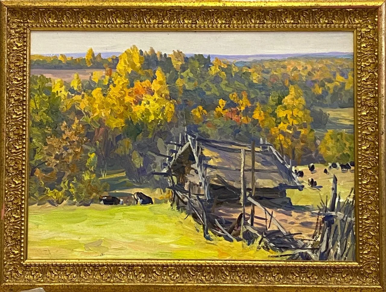 Барченков Николай Иванович, «Осень», картон, масло, 50 × 70 см — фото 2