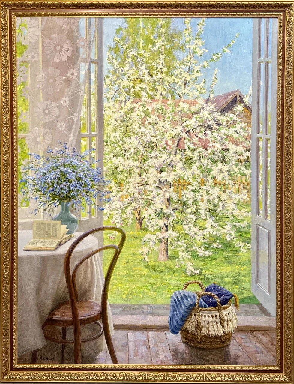 Кугач Иван Михайлович, «Весенний сад», холст, масло, 160 × 120 см — фото 2