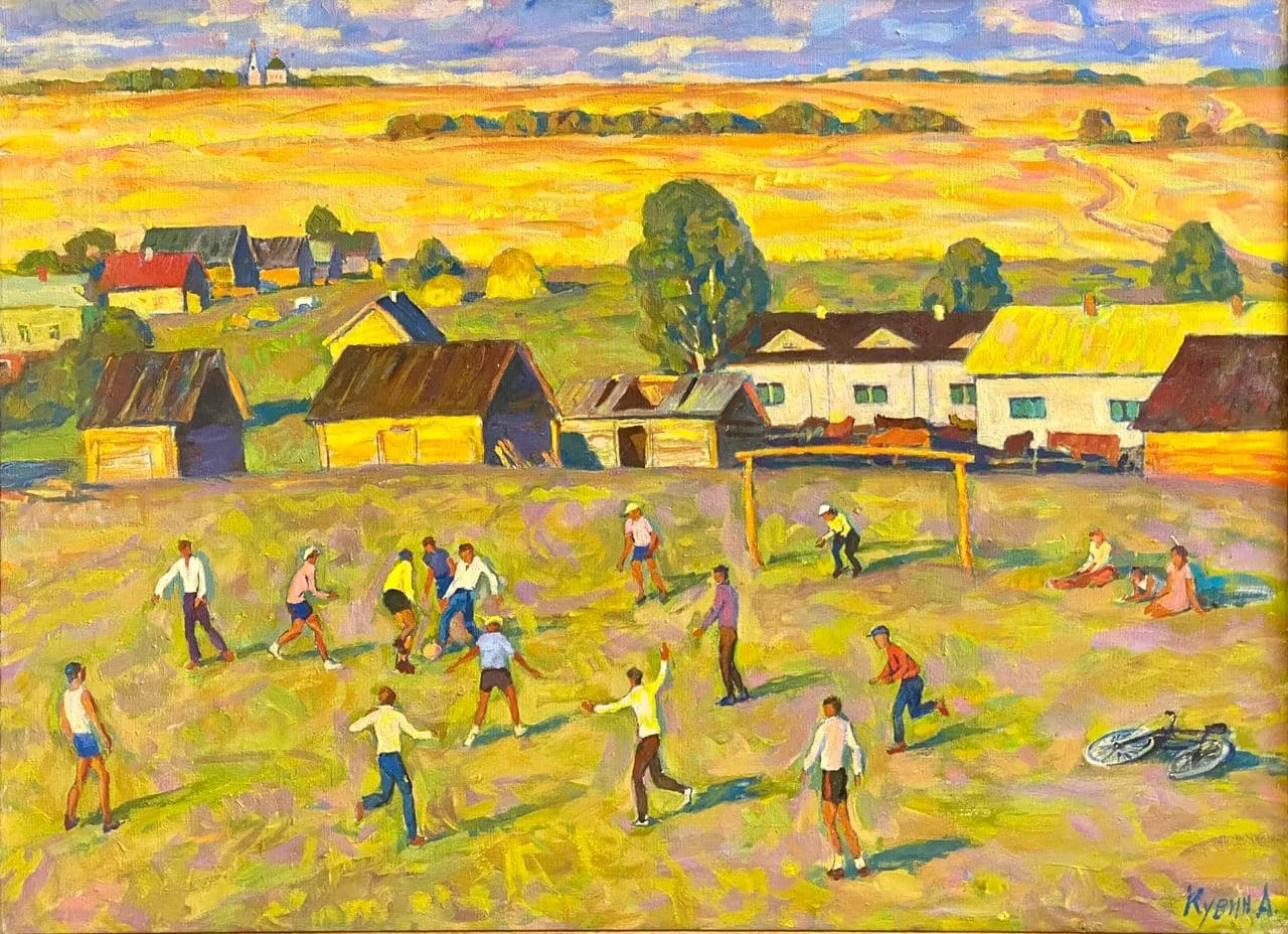 Кувин Анатолий Иванович, «Летний вечер», холст, масло, 82 × 110 см