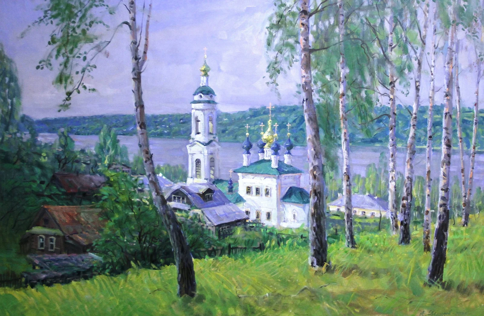 Демидов Александр Алексеевич, «Плес на Волге», холст, масло, 80 × 120 см