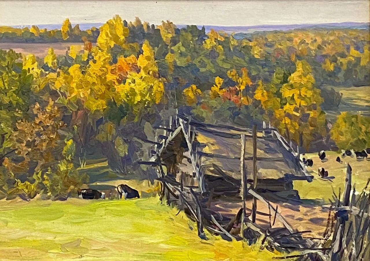 Барченков Николай Иванович, «Осень», картон, масло, 50 × 70 см